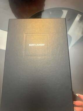 Saint Laurent Cassandra Brown Leather Flat Sandals